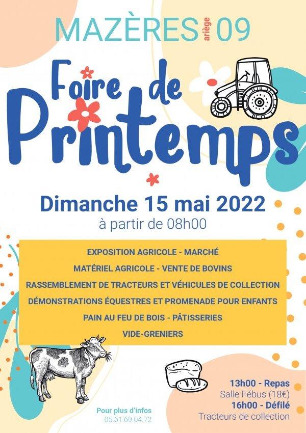 Affiche foire de printemps mazeres